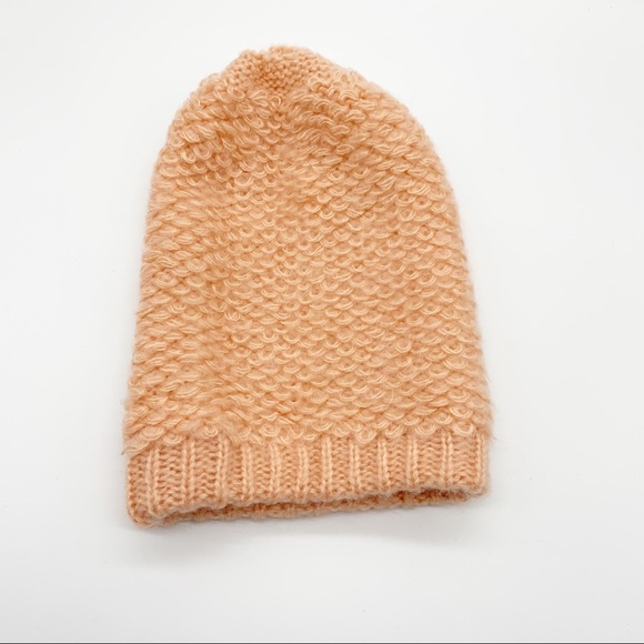 Majestic Filatures Deluxe Girl’s Knit Beanie in Peach - Picture 2 of 5